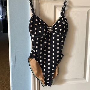 Downeast one piece polka dots